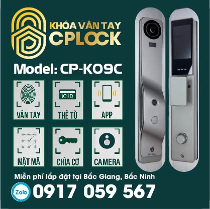 Khóa Vân Tay Bắc Giang - Khóa Cửa Vân Tay Thông Minh CPLOCK K09C 1 khoa van tay bac giang K09c 05